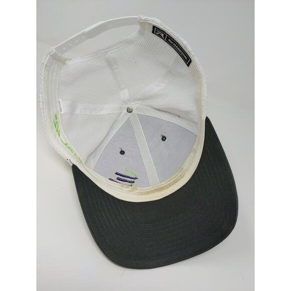 Richardson Mesh Back Snapback Hat Embroidered Rover Logo Gray White Dual 42" - Picture 8 of 11